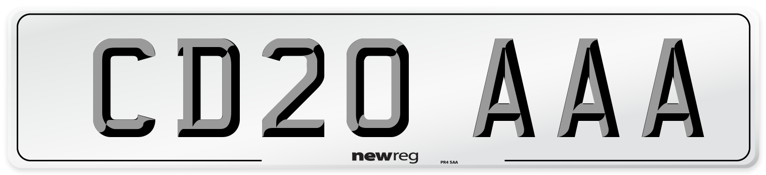 CD20 AAA Number Plate from New Reg